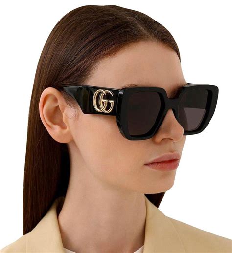 gucci gg0956s 003 black grey 54 occhiali da sole donna